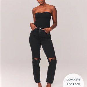 A&F Curve Love 90s Ultra High Rise Straight Jeans